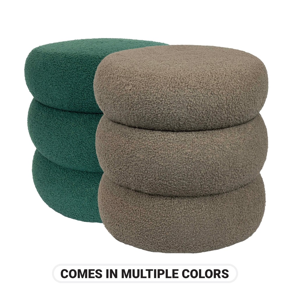 Cloud Ottoman Boucle Taupe