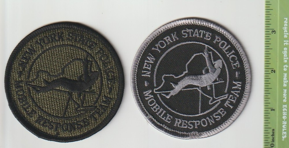 NY State Mobile Response Team obsolete patch pair shipped from Australia