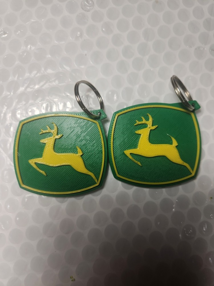 John Deere Custom 3d Printed Key Chain's