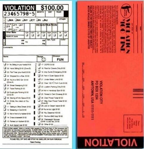 5 Fake Parking Tickets