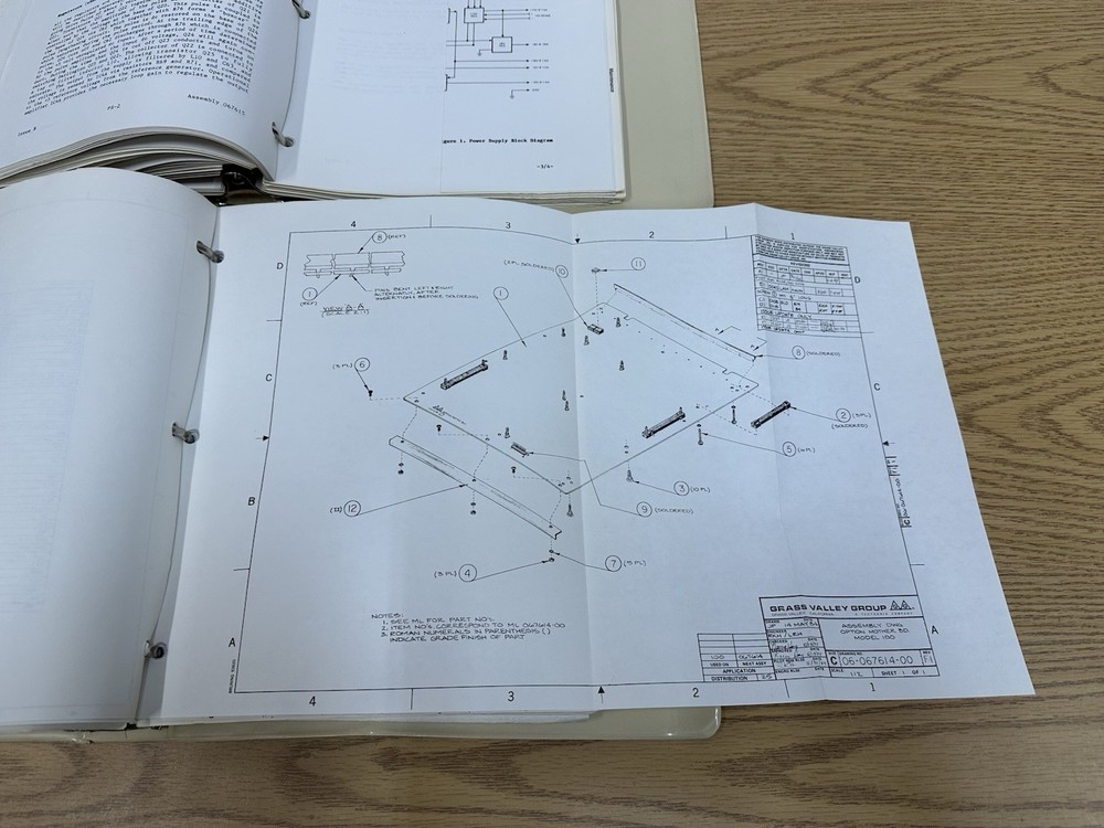 grass valley group model 100 video switcher Volume 1 & 2 System Manuals