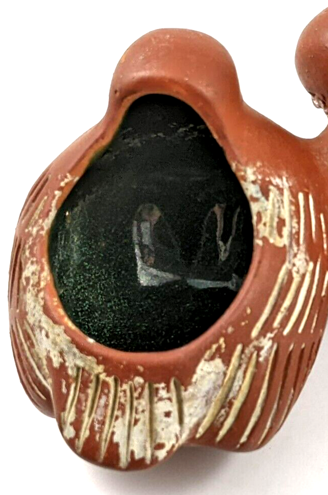 Terracotta Double Bird Bowl Planter Glazed Inside