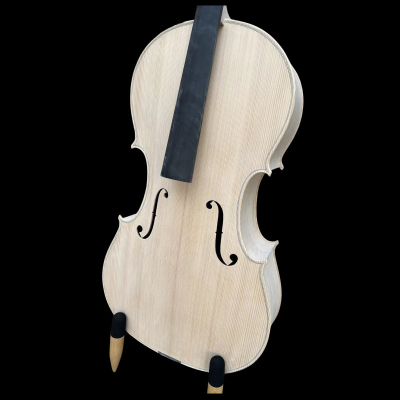 Professional Hand-Made song unfinished Cello 4/4 Solid maple back