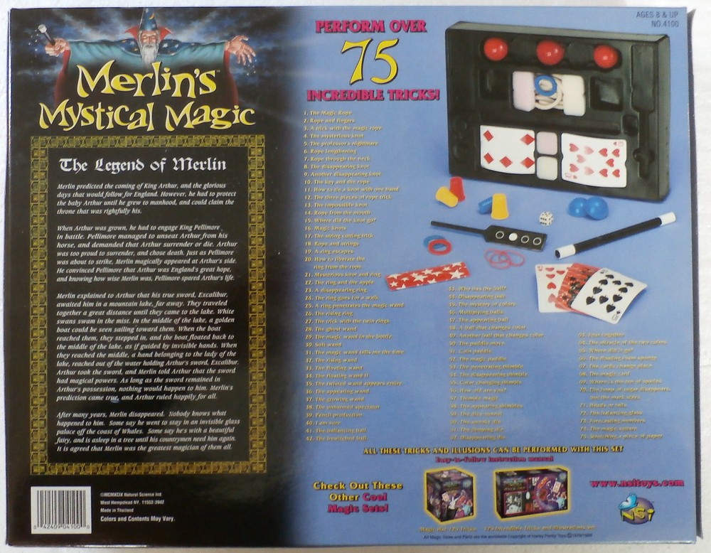 Merlin's Mystical Magic- Perform Over 75 Tricks (NSI) New in Box