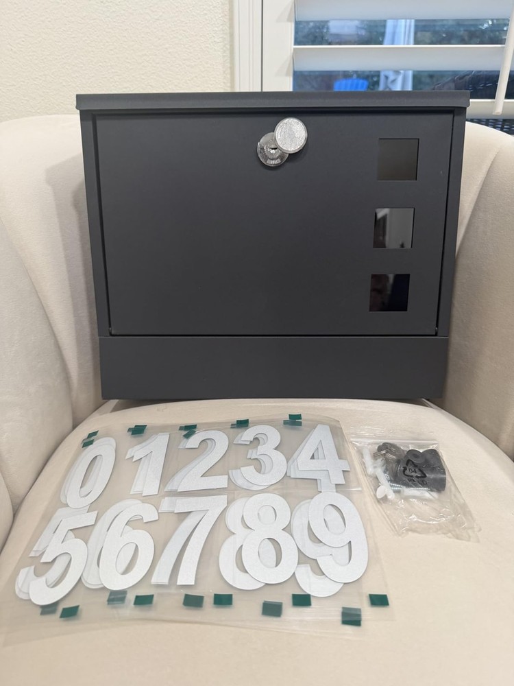 Large Capacity Stainless Steel Mailbox with Key Lock