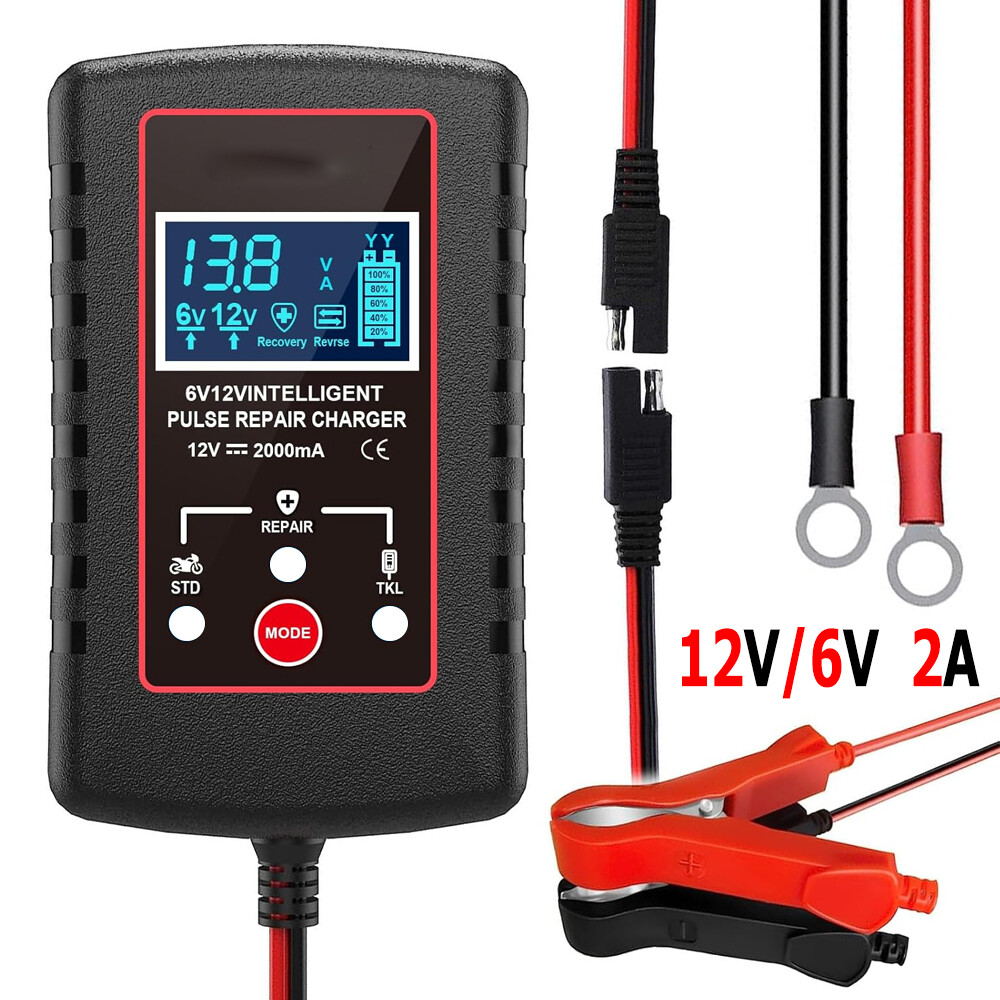 6V 12V Automatic Battery Charger Maintainer Motorcycle Trickle Float For Tender