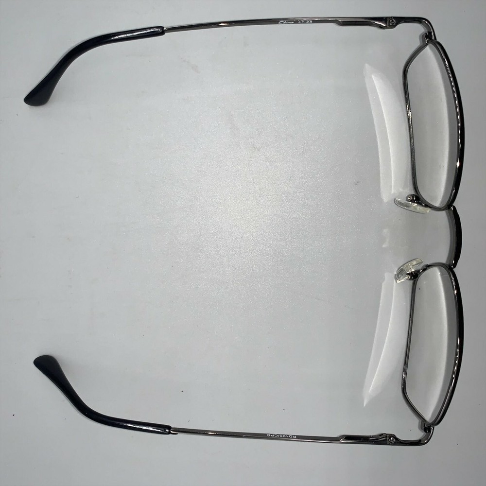 Clear Reading Glasses With Classic Dark Silver Frame, 5 pairs per Order