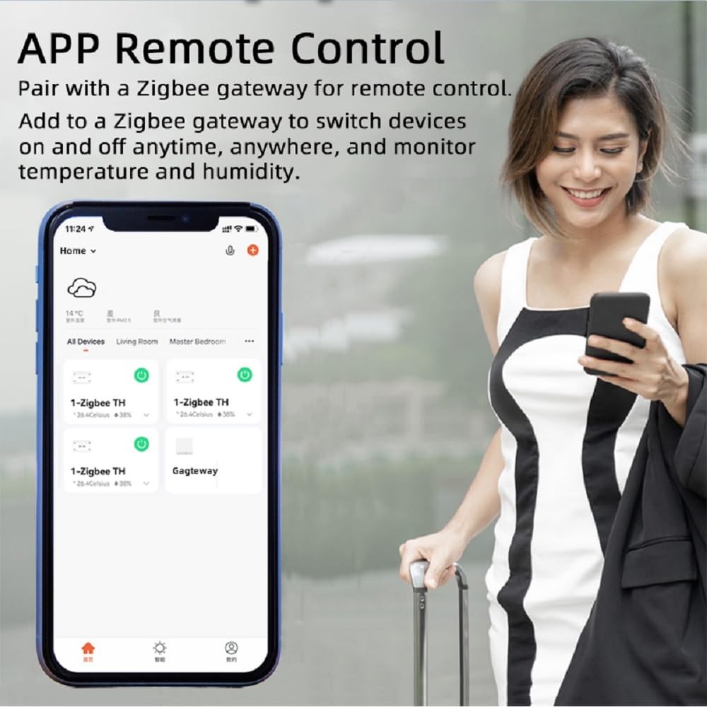zigbee temperature sensor controller with waterproof probe，extendable probe s...