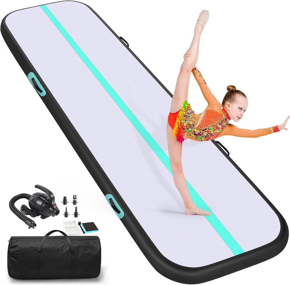 Inflatable Tumbling Track Mat Gymnastics w/ Pump