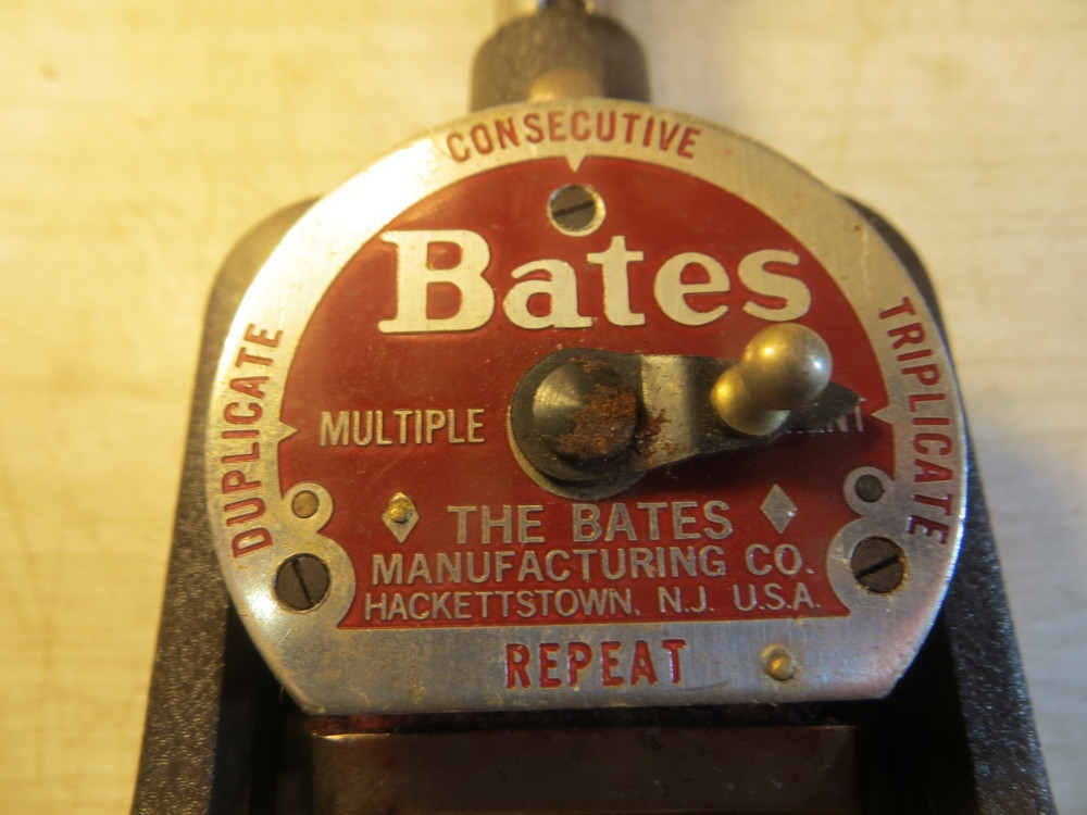 Vintage Bates Multiple Movement Numbering Machine Stamp 6 Wheels Style E