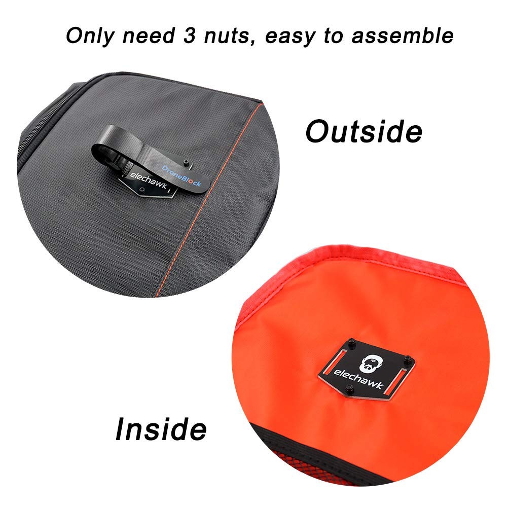 2 Set FPV Drone Lock Mount for Backpack Plug-in Accessories DIY Small, Black