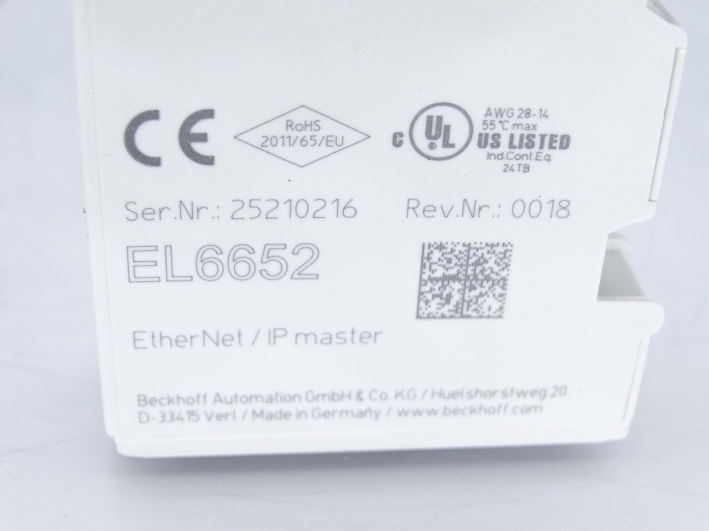 BECKHOFF EL6652 ETHERNET SWITCH