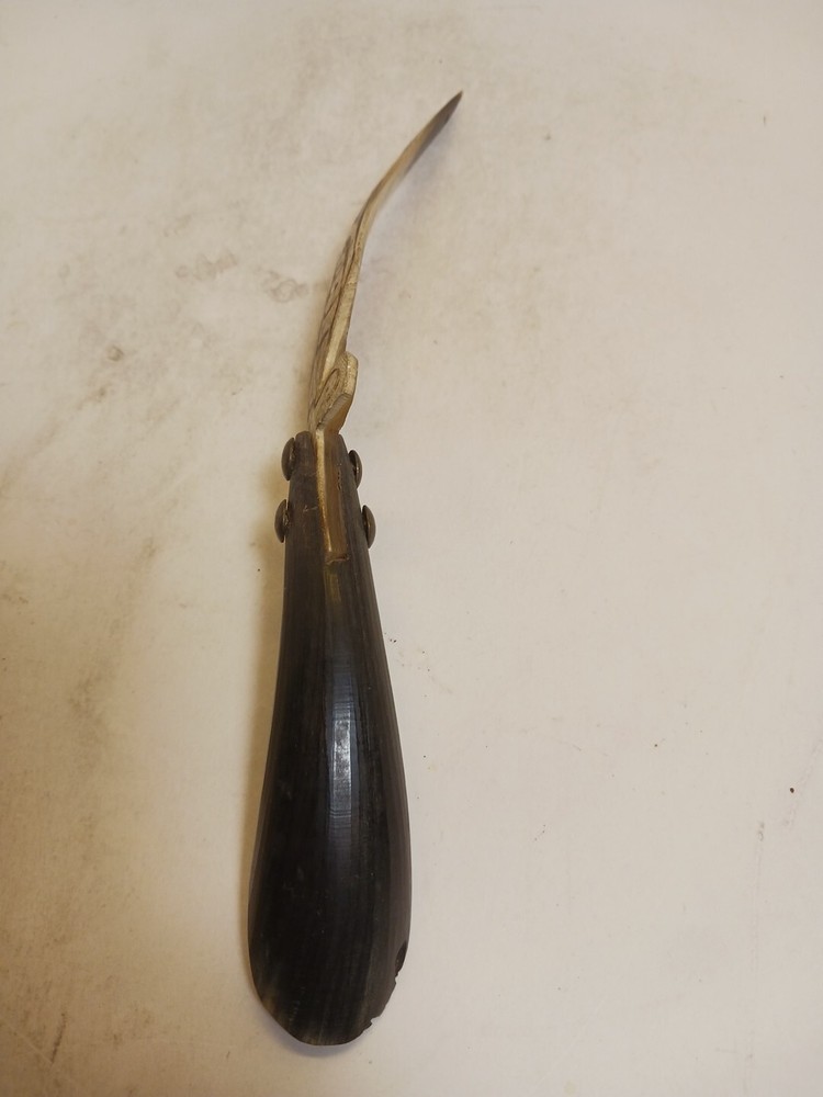 Vintage Bone Knife With Horn Handle