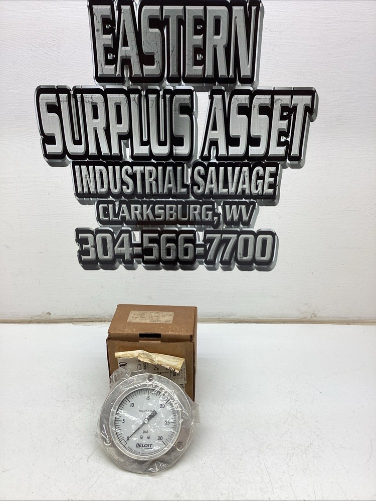Beloit MC-75-180-1 Pressure Gauge NIB