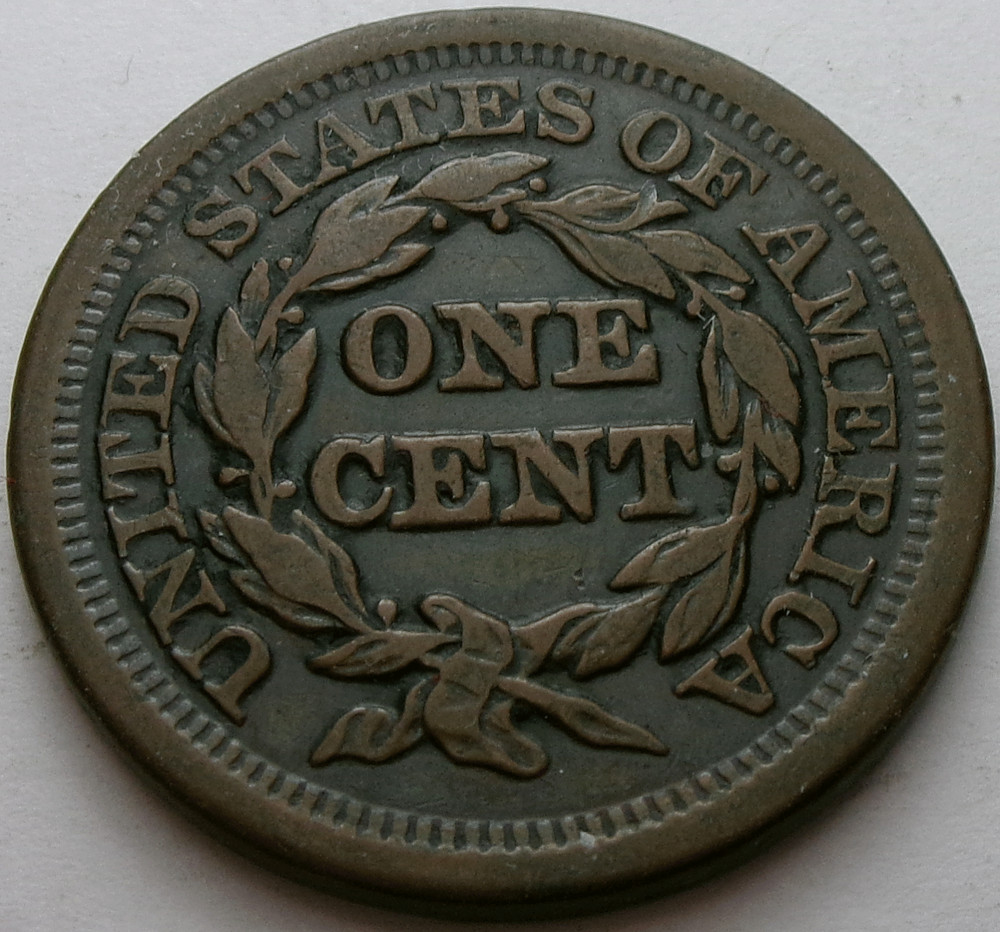 1850 Braided Hair Large Cent