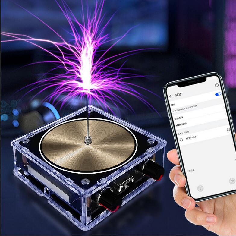 Mini Tesla Coil Musical Tesla Coil Built-In Bluetooth For Artificial Lightning
