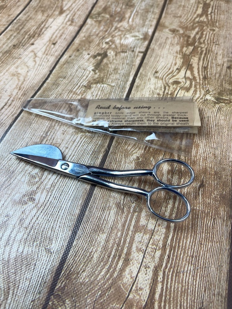 Gingher knife edge applique shears scissors 6" Germany