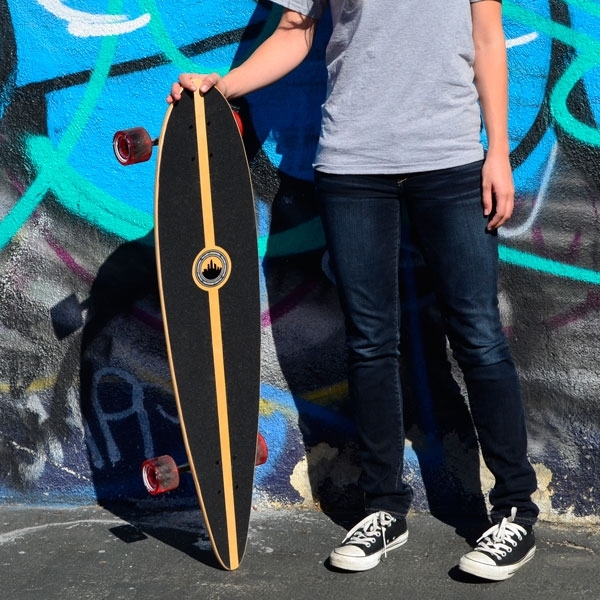 Yocaher Pintail Surfer Natural Longboard Complete