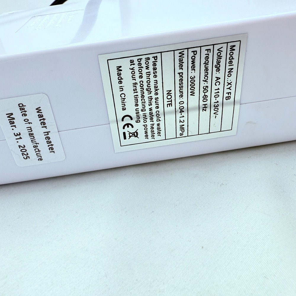 Ecotinymach 110V Tankless Water Heater Electric, 3000W Compact Under Sink