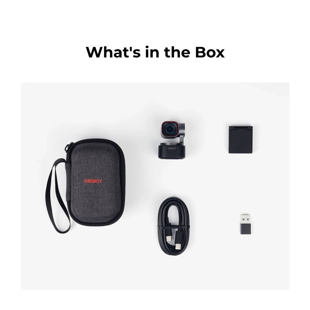 OBSBOT Tiny 3 AI-Powered Spatial Audio 4K PTZ Webcam