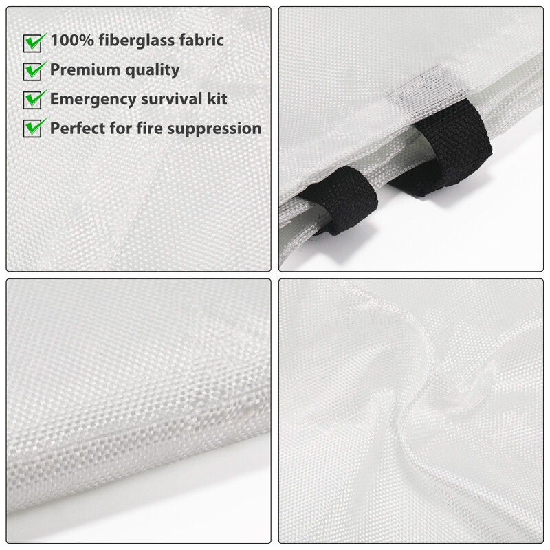 Prepared Large Emergency Fire Blanket Fire Suppression Blanket 1m² Safty Cover