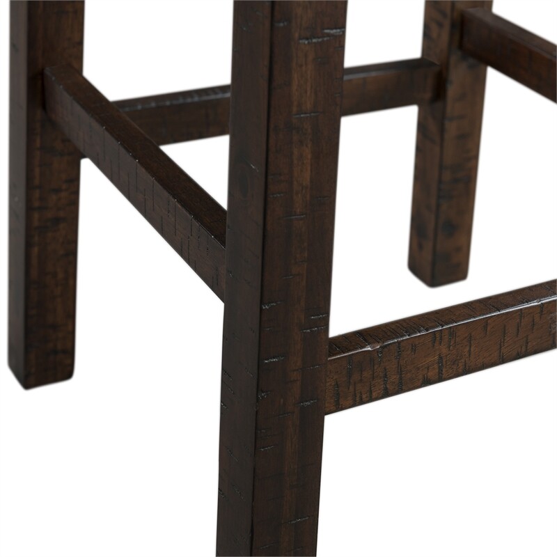 Pemberly Row Contemporary Multipurpose Bar Table Set in Walnut