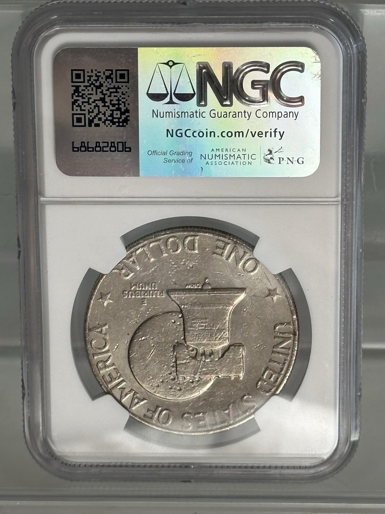 1976 Bicentennial Eisenhower $1 NGC Sample slab