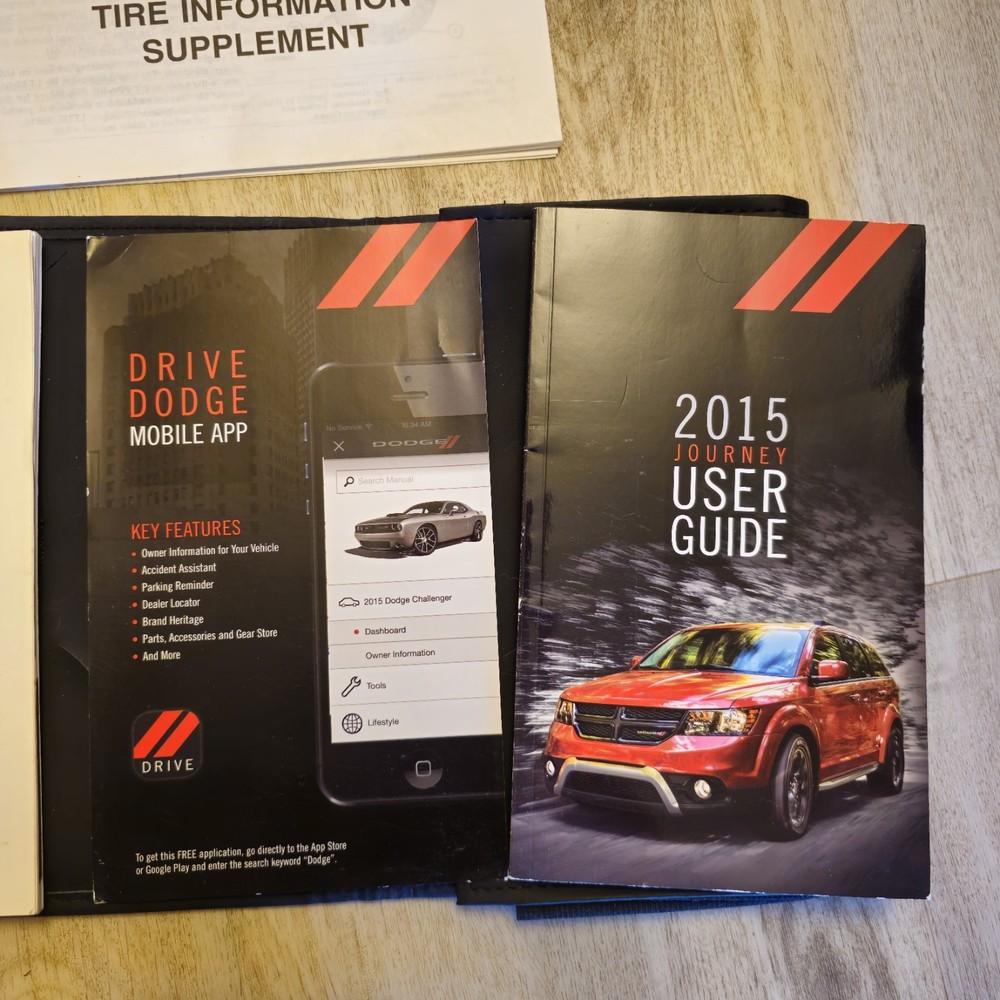 2015 Dodge Journey User Guide With Leather Carry Case