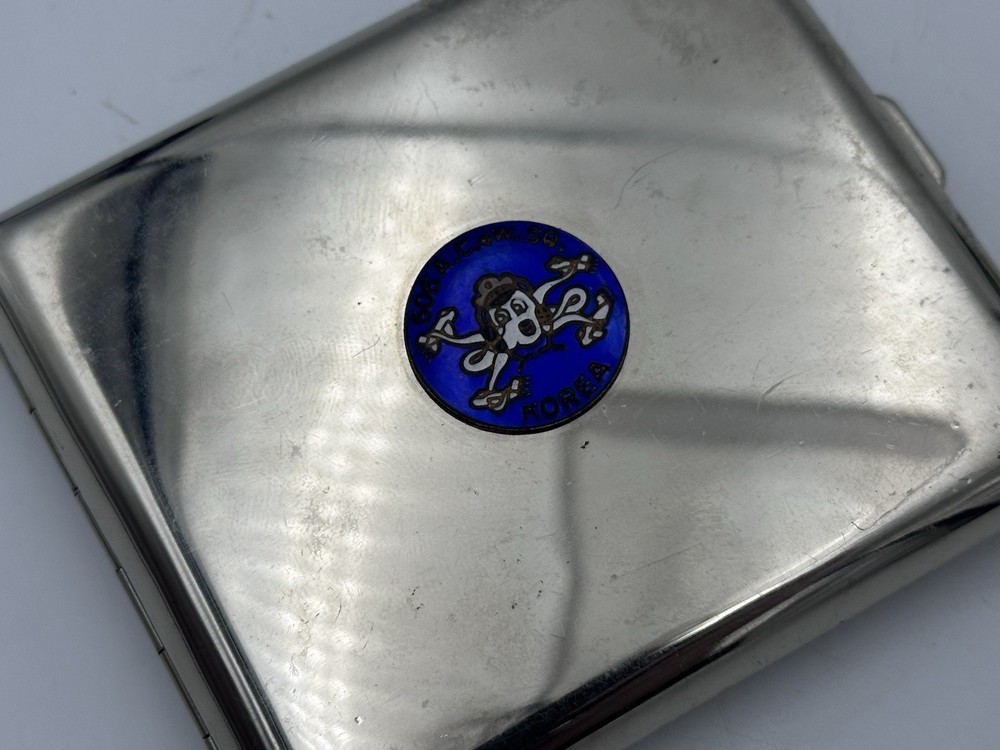 USAF 606th Aircraft Control & Warning Squadron Korea Patch And Cigarette Case