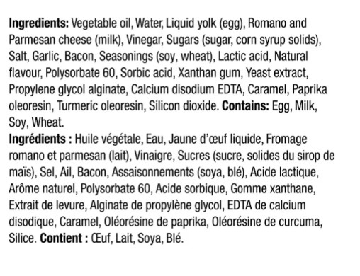 Kraft Bacon Caesar Salad Dressing, 425ml (2 Pack)