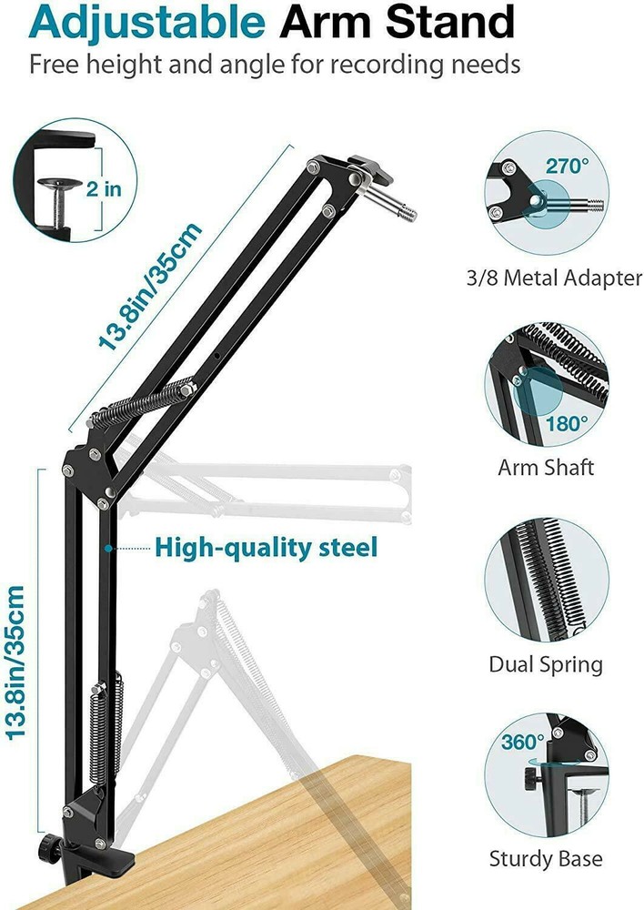 InnoGear Microphone Stand MU047 windscreen pop filter boom mic mount studio