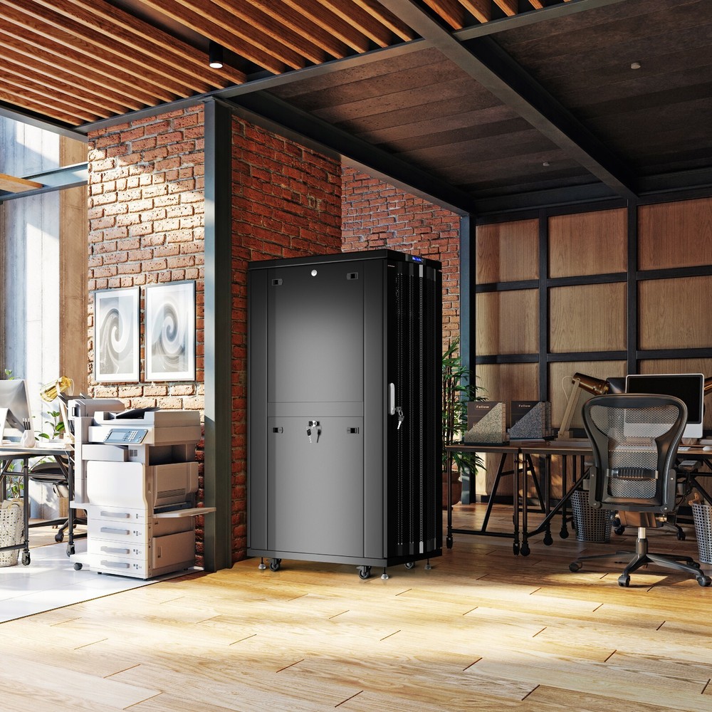 37U Server Rack IT Cabinet Data Network Rack Enclosure - 32-Inch Deep Rack Stand