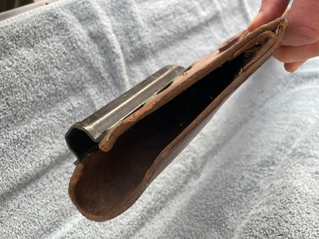 ORIGINAL WWII US ARMY M1 GARAND RIFLE LEATHER CARRY SCABBARD BOYT 1942 WW2 USMC