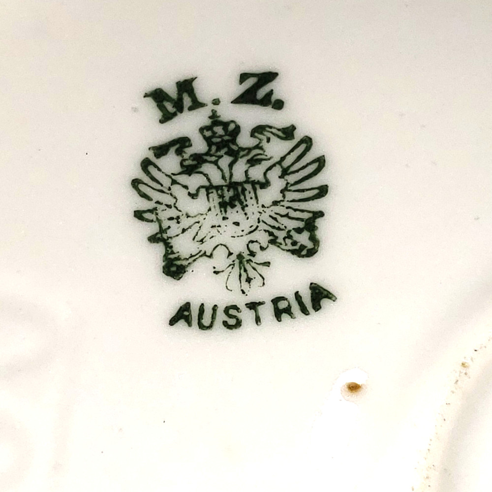 M & Z AUSTRIA PORCELAIN LIDDED CRACKER JAR 7"