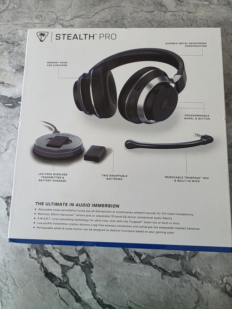 Turtle Beach Stealth Pro Black TBS-3365-01 Compatible with PS4/PS5/PC