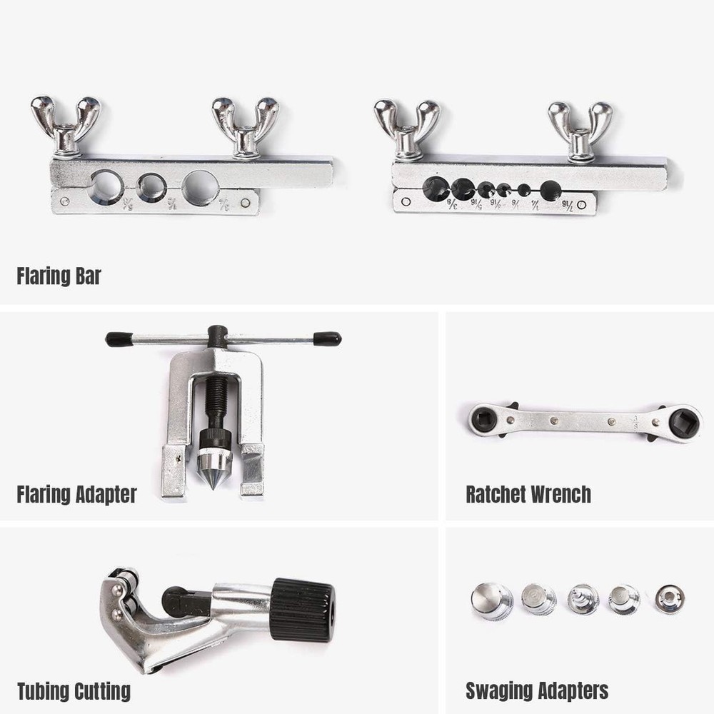 Comprehensive Flaring & Swaging Tool Kit - Ideal for HVAC Technicians & Plumbers