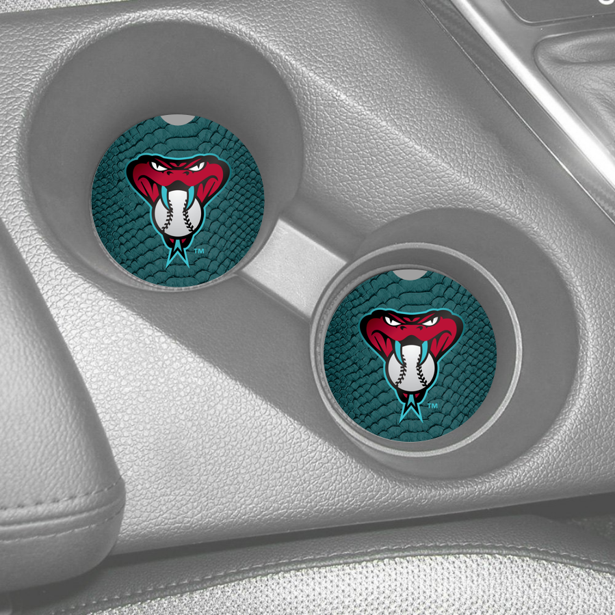 ARIZONA DIAMONDBACKS RUBBER CAR COASTERS SET (2) MLB WEST