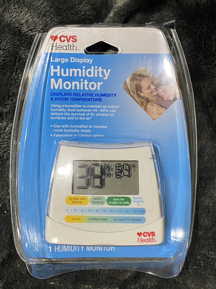 Digital Thermometer Hygrometer CVS Temp Humidity Display Large Screen Indoor