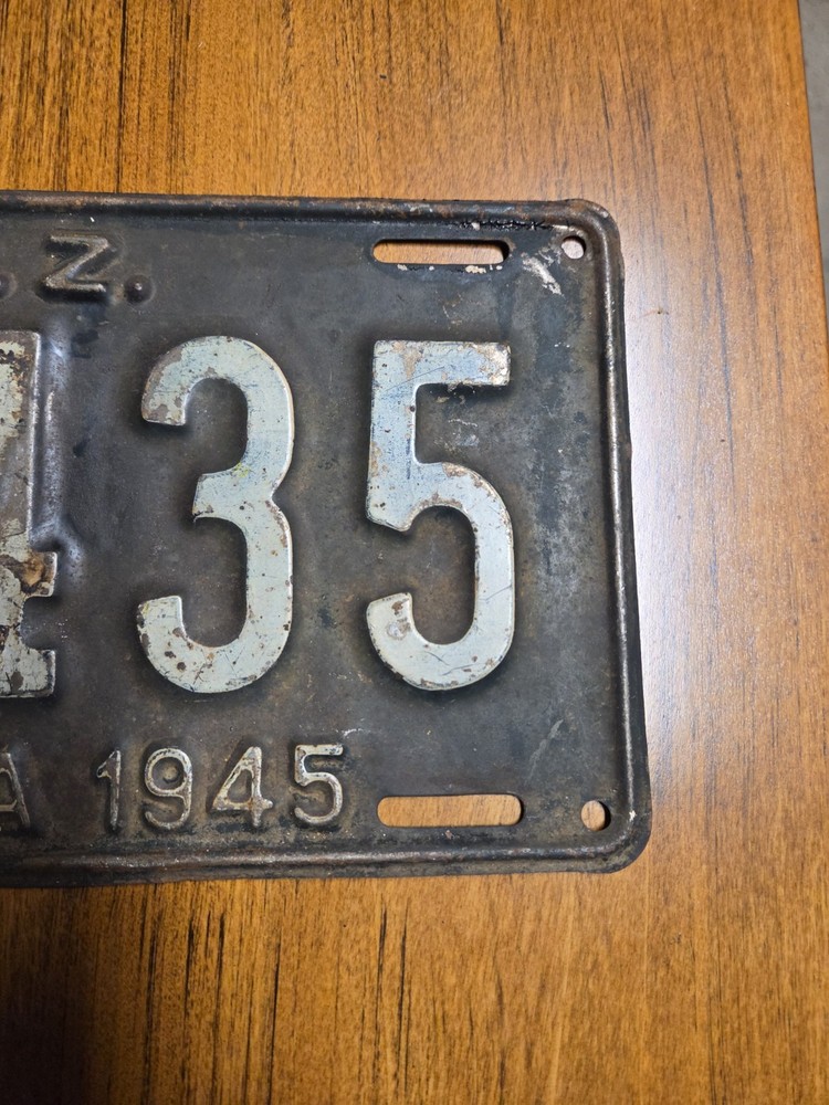1945 Panama License Plate