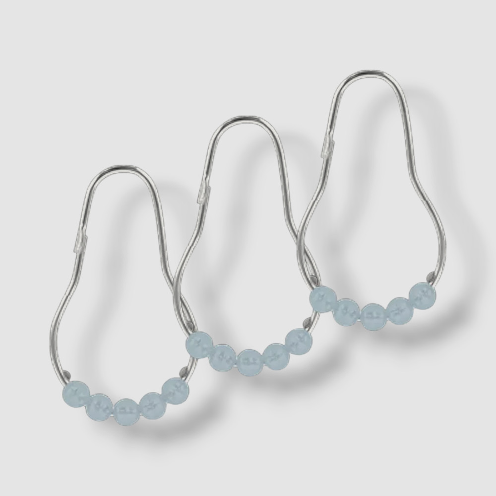 Pure Bath Blue Stripe Circle 17-Pc. Bath Set Bedding