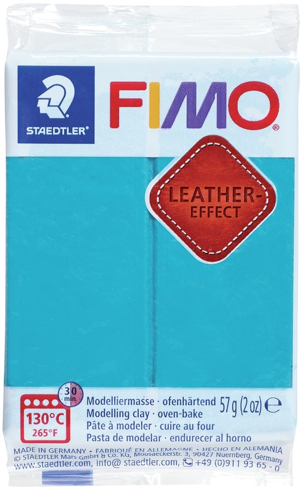 Fimo Leather Effect Polymer Clay 2oz-Lagoon