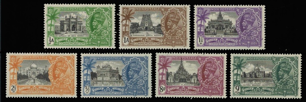 India Scott 142-148 Mint never hinged.