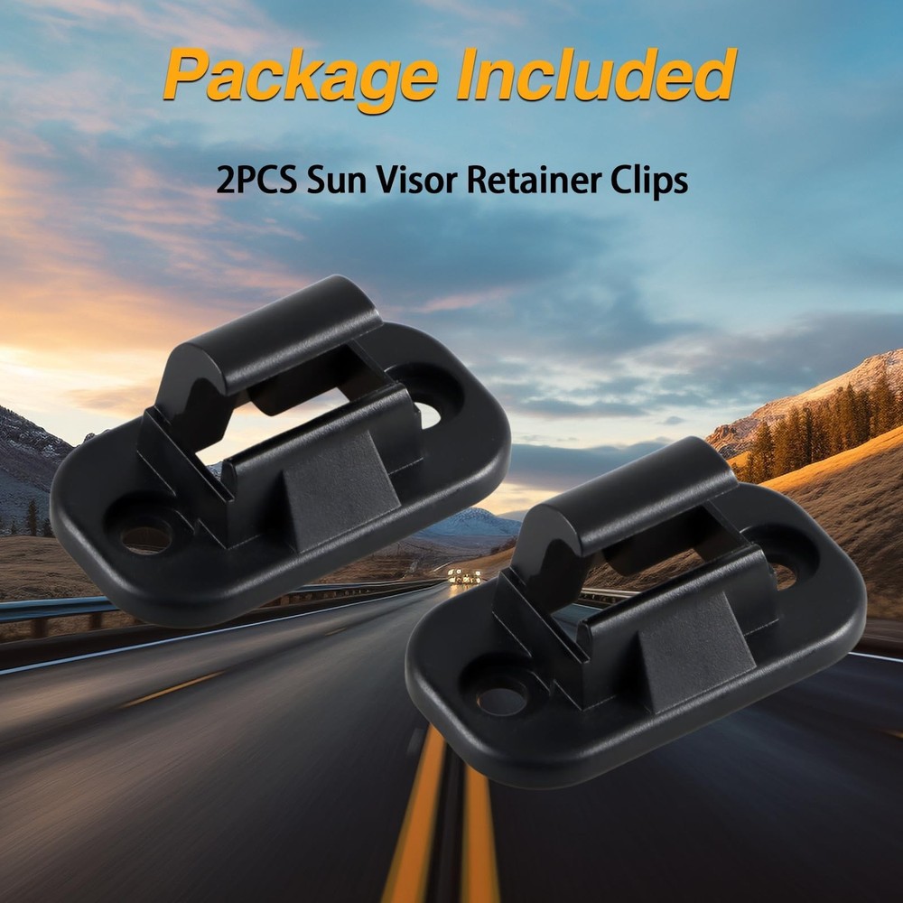 FUSCH 2PCS Sun Visor Retainer Clips Compatible with Freightliner Black