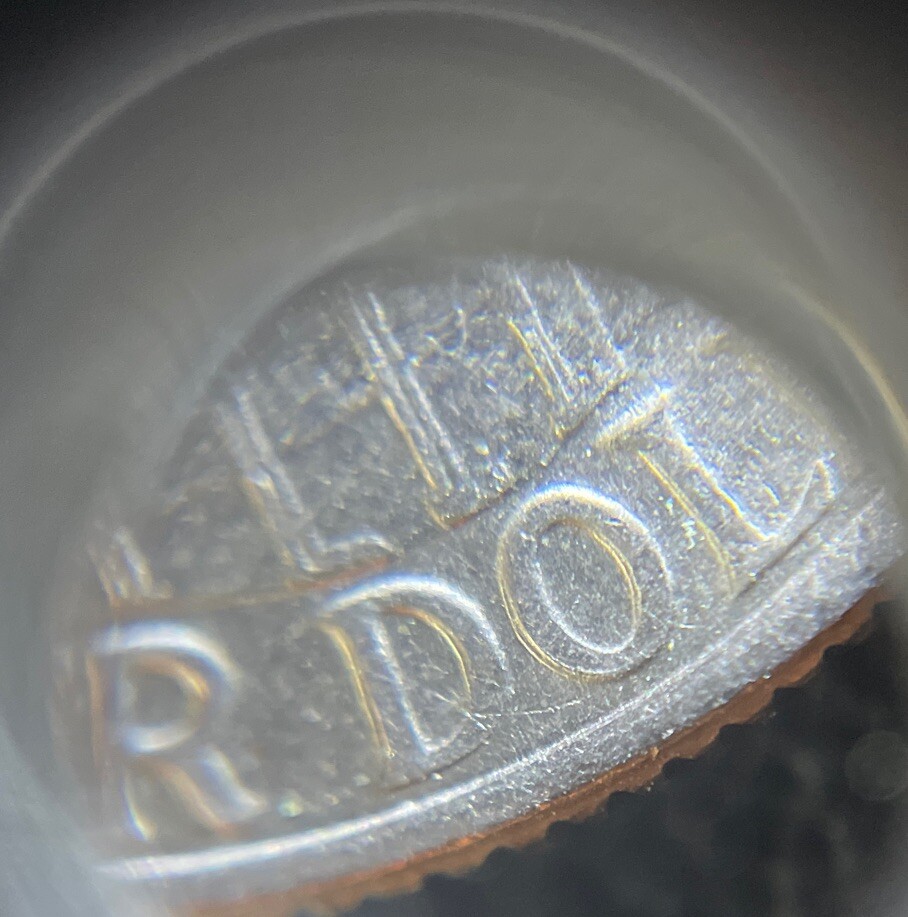 1976 DDR-Bicentennial Quarter-ERROR-Doubling On “DOLLAR”