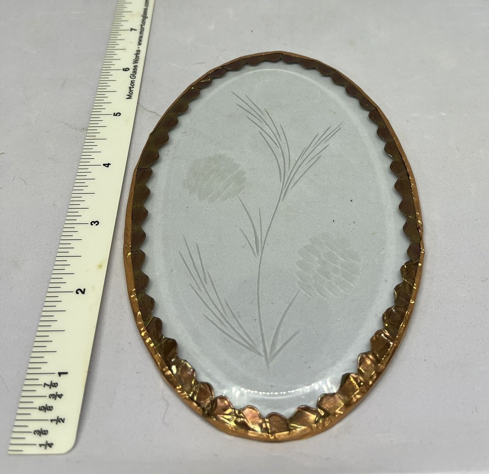 Etched Bevel Ovals 6”by 4” - Thistles