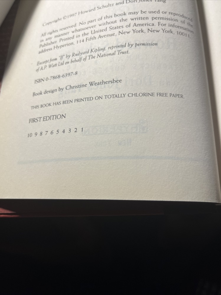Pour Your Heart Into It, Signed By Author,First Edition