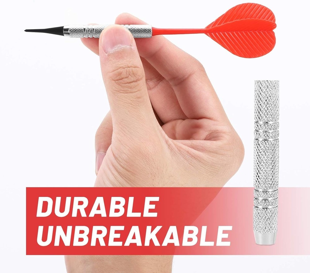 Soft Tip Darts Set with Extra 100 Black 2BA Tips for Electronic Dartboard