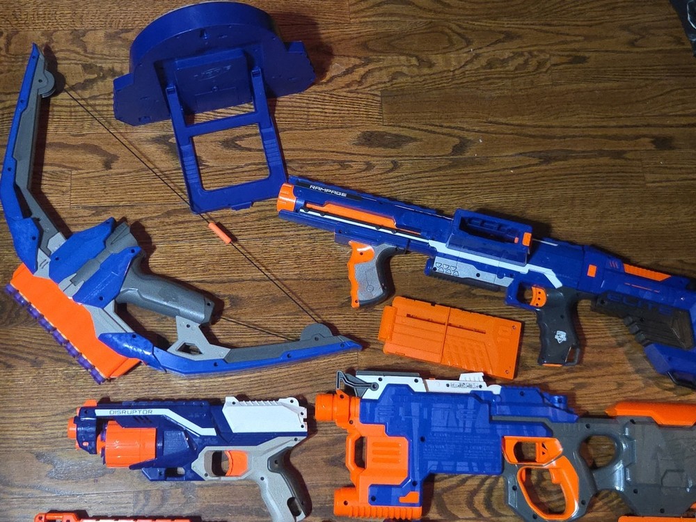 Six Nerf Elite Blasters, Hyperfire Stratobow Rampage And More