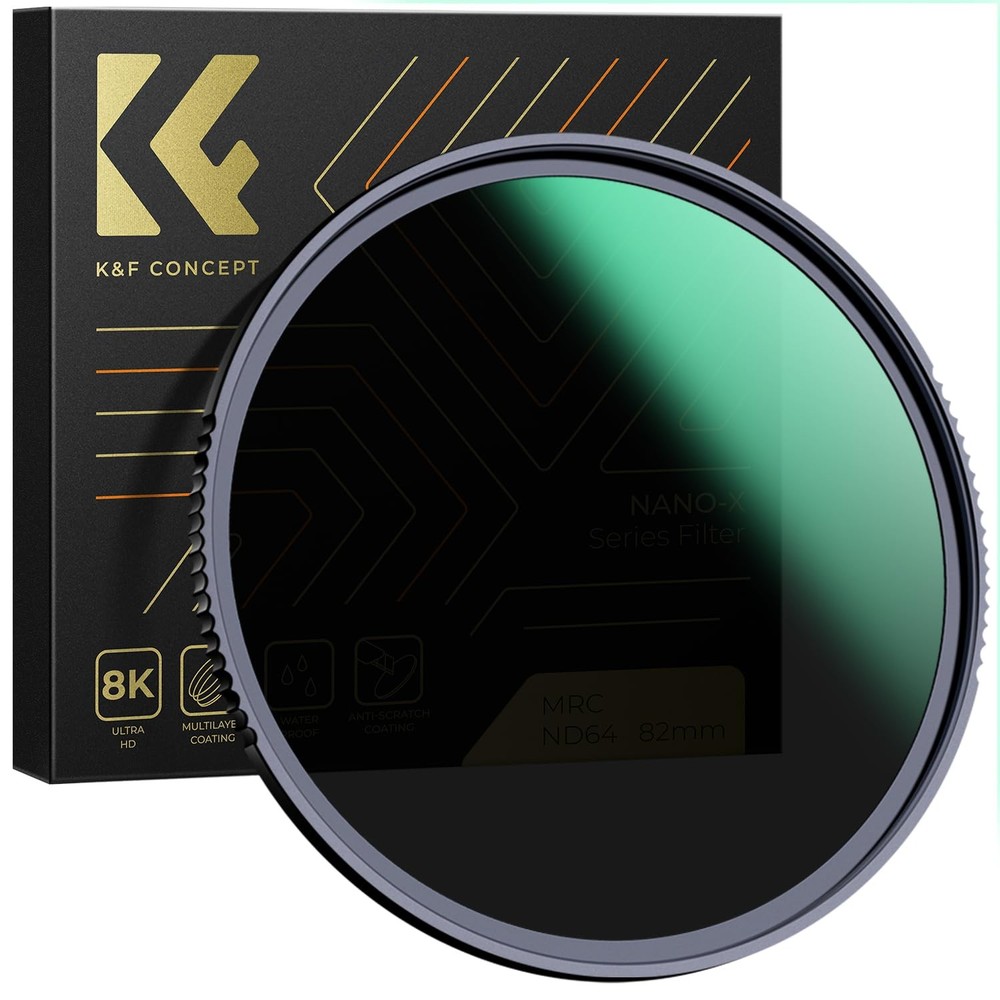 52mm ND64 Lens Filter 6-Stop Fixed Neutral Density Filter 28 Multi-Layer Coat...