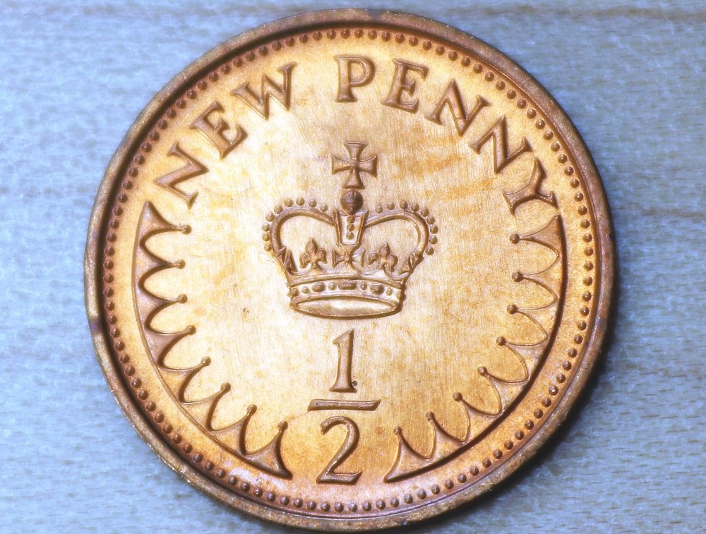 1971 Great Britain 1/2 Penny Unc.